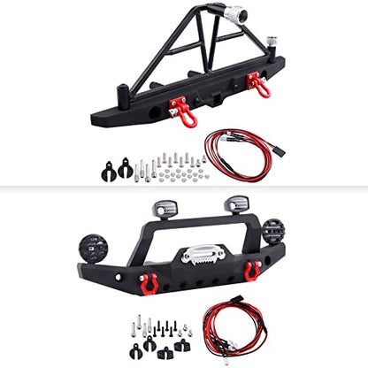 Metal Bumper Mount Set Front & Rear for TRX-4 Axial SCX10 SCX10 II 90046 SCX10 III AXI03007