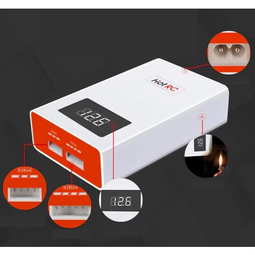 Lipo Battery Charger 3S-4S RC 40wCharger 11.1V/14.8V Faster Quick Charge Compact RC Discharger for 3S 4S Lipo Batteries, Balance Charger for Hobby Car Boat Airplane