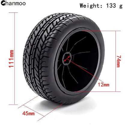1/10 RC Short Course Truck Wheels and Tires with 12mm Hex 1:10 Scale Off Road Tyres for 1/10 RC Off-Road Car Traxxas TRX4 Slash Arrma Losi Tenacity Vkar 10sc Hpi RC Buggy Car 4PCS (D Tires) - color: D Tires