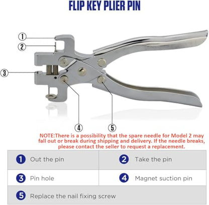 Multifunctional Car Key Disassembling Pliers, Car Key Disassembly Plier Car Folding Remote Peg Install Flip Key Blade Pins Remover Tool for LockSmith Kit Car Keys
