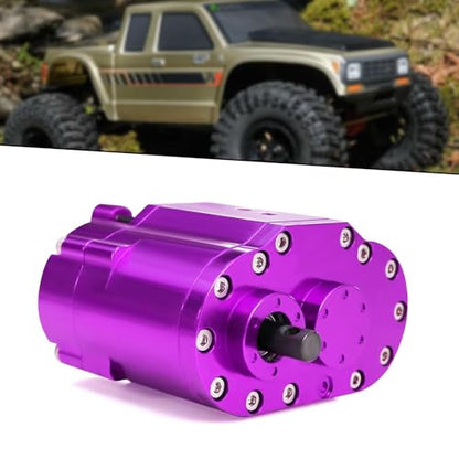 Yiju Transfer Case Gearbox RC Transmission Box Aluminum Alloy Construction Professional Double Speed RC Crawler Gear Set Suitable for Rock Crawling, Purple - color: Purple