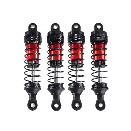 4PCs Upgraded Shock Absorbers Front ＆ Rear Hydraulic Shock Absorbers for MJX Hyper Go SCY Wltoys H16BM H14BM 14301 14302 14303 1/12 1/14 1/16 RC Car Upgrade Parts (80mm Red) - color: 80mm Red