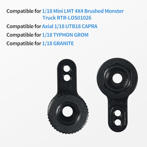 25T Servo Arm for ARRMA 1/18 Granite Grom/1/18 Typhon GROM/1/18 Mini LMT 4X4/1/18 UTB18 Capra Upgrade Parts (Black) - color: Black