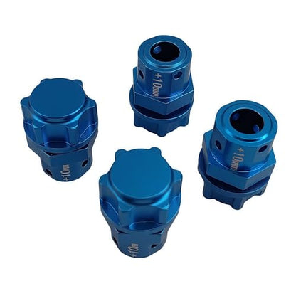 10mm Extended Wheel Hex Hub Set for ARRMA Kraton Mojave Infraction 6S (Blue) | Aluminum,1/8,1/7,Outcast,Big Rock,Felony,Limitless,Upgrade Parts,CNC Machined,High Strength - color: Blue