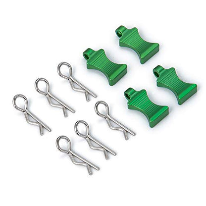 RC Car Body Clips Pins with Pull Taps for 1/8th 1/10th 1/12th RC Model Car (Green) - color: Green