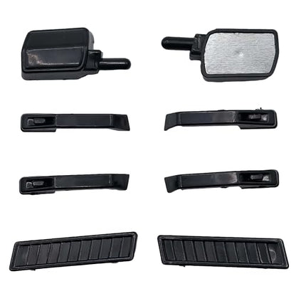 RC Crawler Body Shell Upgrade Part for 1/10 RC Crawler TRX4 SCX10 90046 AT4 Redcat GEN 8 Scout II (Side Mirrors Set,Black) - color: Side Mirrors Set,black
