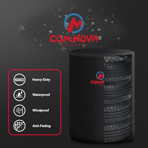 Comnova Tire Storage Cover - 600D Tire Cover for Trucks SUV Camper RV Trailer, Waterproof Heavy Duty Fade-Resistant Seasonal Spare Tire Storage Bags, Fits Tire Diameter 32 Inch Tire - size: 32" Tire Diameter