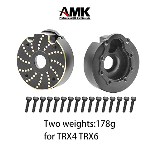 Brass Counter Weight Axle Housing Black Coating TRX4 Portal Axle Housing for 1/10 RC Crawler TRX6 TRX4 Bronco Defender Upgrade - color: H