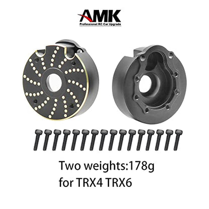 Brass Counter Weight Axle Housing Black Coating TRX4 Portal Axle Housing for 1/10 RC Crawler TRX6 TRX4 Bronco Defender Upgrade - color: H