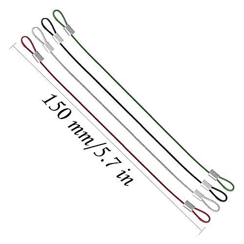 8Pcs ShareGoo Metal Clip R Pin Rod with Steel Anti-Lost Rope RC Body Shell Clip Wire Compatible with 1/8 1/10 Traxxas HSP Arrma Axial Redcat RC Car Truck Crawler (Multiple Colour)