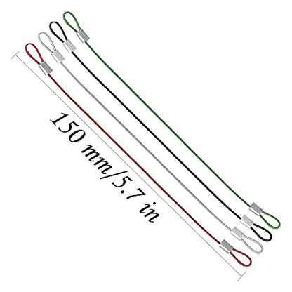 8Pcs ShareGoo Metal Clip R Pin Rod with Steel Anti-Lost Rope RC Body Shell Clip Wire Compatible with 1/8 1/10 Traxxas HSP Arrma Axial Redcat RC Car Truck Crawler (Multiple Colour)