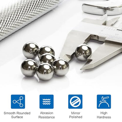 uxcell 10Pcs 21mm Bearing Balls, Solid Carbon Steel G1000 Precision Balls for Bearings Bicycles Casters Automotive Part and DIY (Mirror Polished) - size: 21mm