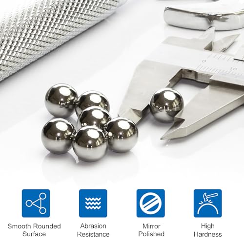 uxcell 10Pcs 23mm Bearing Balls, Solid Carbon Steel G1000 Precision Balls for Bearings Bicycles Casters Automotive Part and DIY (Mirror Polished) - size: 23mm