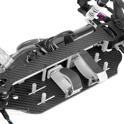 RC Carbon Fibre Chassis Armor Skid Plate Protecter Guard Upgrades Part for 1/10 Slash 4X4 4WD VXL,Front Center Rear Chassis Guard Plate,Silver - color: Silver(1set)