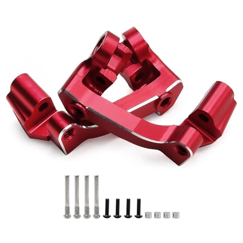 7075 Aluminum C-Hubs for Traxxas 1/16 Mini Maxx & Mini Slash 4X4 Replace 10732 High Strength Lightweight Steering Knuckle Red - color: Red