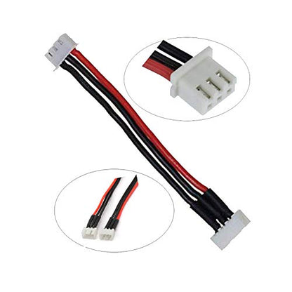 10pcs 2S 3Pins Balance Extension Cable JST-XH Male to Female Lipo Adapter Plug with 5.9inch 22AWG Silicone Wire (2S 3Pins) - size: 2S 3Pins