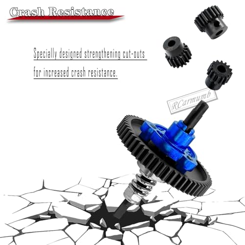 RC 54T Slipper Clutch Upgrades Part for Slash Stampede Rustler 4X4(VXL),Metal 54T Spur Gear with Pinions Gears Set(15T 17T 19T),Slipper Clutch Eliminator Hops up,#6878,Navy Blue - color: Navy Blue(54t)