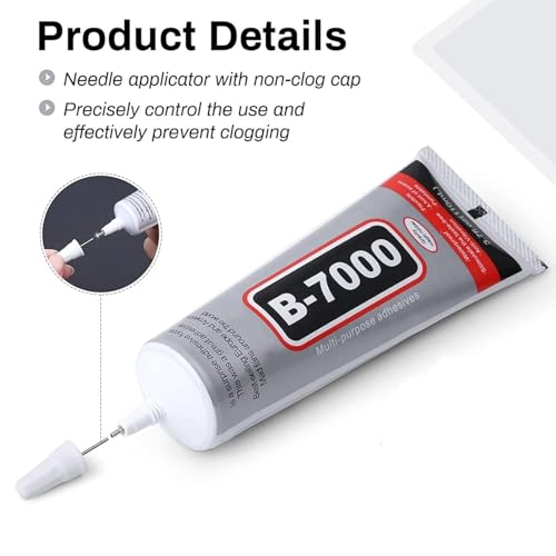 B7000 Super Glue,Multi Functional Glue Transparent Paste Adhesive Multi-Function Repair Glues Suitable for Phone Jewelry Glass Wood Metal Fabric (25ml-1pcs) - color: 25ml-1pcs