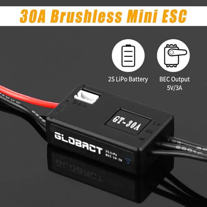 GLOBACT 30A Brushless ESC 5V/3A BEC for 1/18 1/24 TRX4M Ascent-18 SCX24