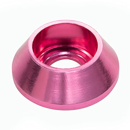 [60PCS] M3 Cone Cup Counterbore Washers, Anodized Aluminum Alloy, Head Washers Gaskets Cup Shim for Screw RC/FPV/PC/Drone/Mechanical Accessories Model Parts, Pink - color: Pink, size: M3