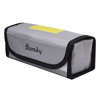 Blomiky 3 Pack 18.5 * 7.5 * 6cm Li-polymer Fireproof Explosionproof Safe Bag Suitable Case for 3.7V 7.4V 11.1V 14.8V 22.2V 100mAh-8000mAh Lithium-ion Li-Po or Ni-CD Ni-MH Battery/Lipo Case *3