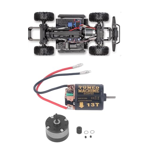 RC Car Gear Motor Mount 540 Brush Motor with 1/3 Reduction Planetary Gearbox 15T Gear for 1/10 RC Crawler Car (13T) - style: 13 Years