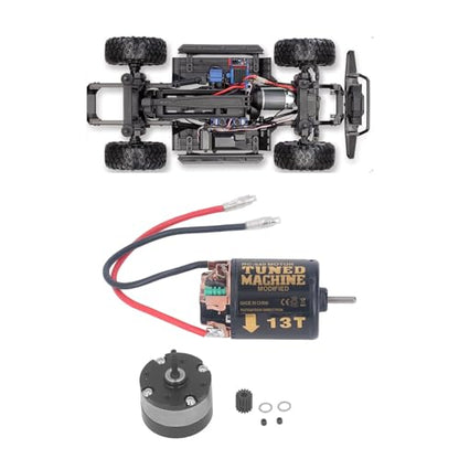 RC Car Gear Motor Mount 540 Brush Motor with 1/3 Reduction Planetary Gearbox 15T Gear for 1/10 RC Crawler Car (13T) - style: 13 Years