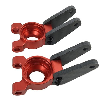 Aluminum Rear Axle Carrier Set for ARRMA 1/10 Gorgon 4X2 2WD (Red) | Monster Truck,RC Car,CNC Machined,Heavy Duty,High Strength,Precision Fit,Wear Resistant,Durable,Replacement Parts - color: Red