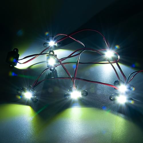 RCHUBAM RC Fender Light LED Rock Chassis Light with 8 Lamp Beads for TRX-4 | 8PCS LED Ligth,RC Upgrade Parts