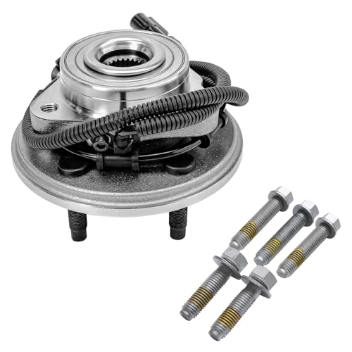 Detroit Axle - 4pc Steering Knuckles Kit for 02-05 Ford Explorer | Mercury Mountaineer, 2 Rear Steering Knuckles & Wheel Bearing Hubs 2 Front Wheel Bearing and Hubs 2002-2005 Replacement - size: 4UW47703/Kit