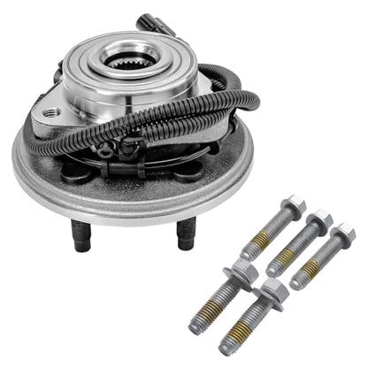 Detroit Axle - 4pc Steering Knuckles Kit for 02-05 Ford Explorer | Mercury Mountaineer, 2 Rear Steering Knuckles & Wheel Bearing Hubs 2 Front Wheel Bearing and Hubs 2002-2005 Replacement - size: 4UW47703/Kit