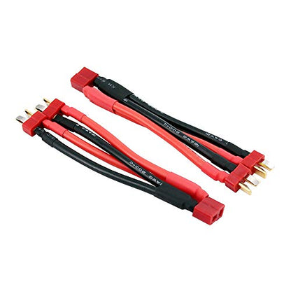 2pcs T-Plug Parallel Y- Harness 12awg 2 Male 1 Female for Lipo RC Battery ESC(B100-2)