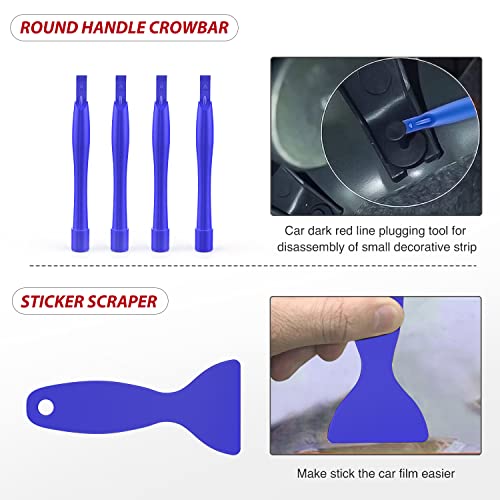 Nilight Trim Removal Tool 102 Pcs, Auto Push Pin Bumper Retainer Clip Set | Fastener Terminal Remover Tool Adhesive Cable Clips Kit Car Panel Radio Removal Auto Clip Pliers - color: 102 Clips+ Remover Tools Blue