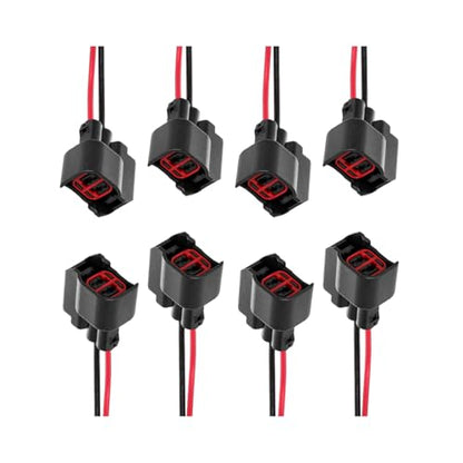Zpana 8PCS Car Fuel Injector Connector Pigtail, Vehicle Engine Fuel Injector Wiring Harness Connector Plug, Automotive Replacement Accessories, Replace OEM# 5013995AA 5161919AA - size: 8PCS/Set