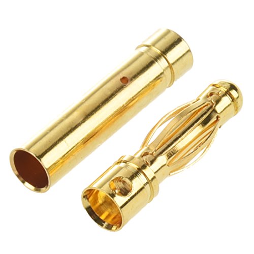 20 Pairs Gold-Plated 4MM 4.0MM Banana Plug Bullet Male and Female Connector Adapter for RC Lipo Battery ESC Motors (4.0MM) - size: 20Pairs 4.0MM