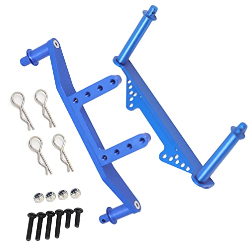Replacement RC Car Front & Rear Body Mounts Posts for Traxxas 1/10 Slash 2WD Aluminum Alloy Durable RC Car Upgrade Accessories - color: Blue