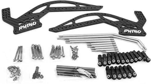 RhinoRC YUE ONE V2 Crawler Frame Chassis Kit with Titanium Alloy Link for 1/10 RC Crawler Car Carbon Fiber