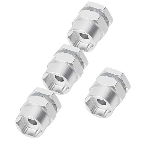 VGEBY Hex Adapter, 12mm to 17mm Wheel Hub Extension for RC Car Conversion, RC Crawler Accessories, Silver Model Car Upgrades for RC Enthusiasts, DIY Projects, Off-Road Crawling