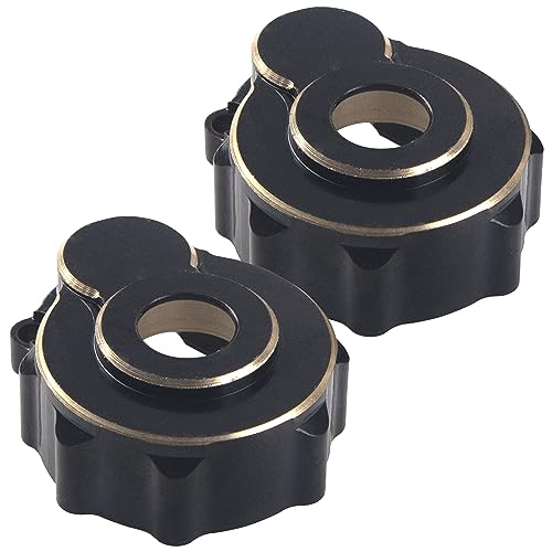 1Pair ShareGoo Brass Steering Knuckle Portal Cover Steering Carrier Counterweight Compatible with Traxxas TRX4 1/10 RC Crawler Car (Black)