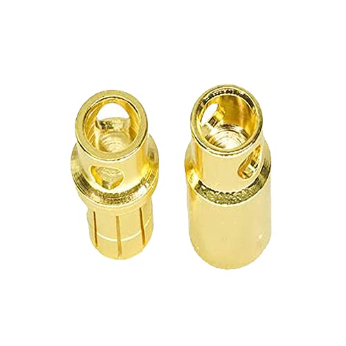 20Pairs Gold-Plated 8.0MM 8MM Banana Plug Bullet Male and Female Connector Adapter for RC Lipo Battery ESC Motors - size: 20 Pairs 8.0MM