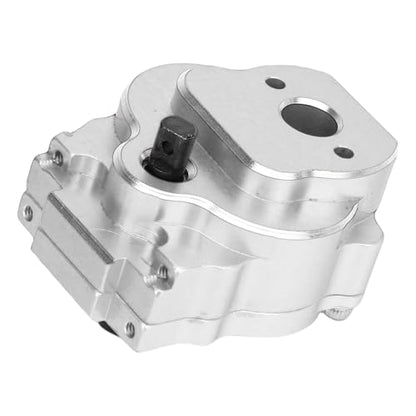 Complete Transmission Gearbox, CNC Aluminum Alloy RC Crawler Gearbox, Metal Gear Set with 21:1 Reduction Ratio for Ascent - 18 1/18 RC Car Upgrade Part (Silver) - color: Silver