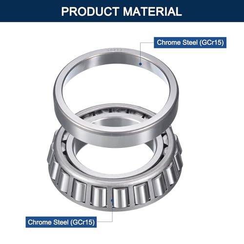 2 Pack 30212 Tapered Roller Bearing Cone and Cup Set | 60mm Bore 110mm OD 24mm Cup Width, Chrome Steel Wheel Bearings, ABEC-3 - size: 30212