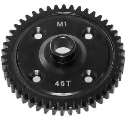 Hardened Steel Spur Gear 46T M1.0 for Traxxas 1/8 Sledge Monster Truck, Machined Steel Upgraded Parts - size: 46T
