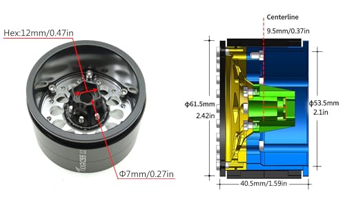 RC 2.2 Aluminum Alloy Beadlock Wheels and Tires Upgrades Accessories Rims for 1/10 SCX10 TRX4RC4WD and D90 RC Crawler Axial Remote Control Car (4pc) (Silver) - color: Silver