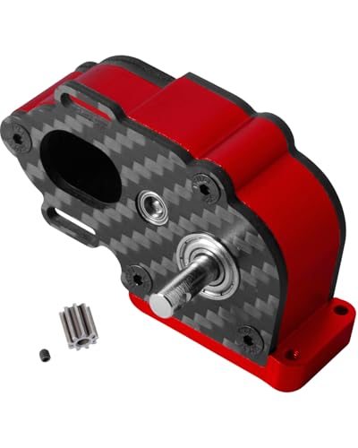 Center Transmission Gearbox Upgrades Part for 1/10 RC Crawler car Axial SCX10 SCX10 ii 90047 Wraith,Aluminum LCG Middle Transmission Gearbox Hops up,Red - color: Red(1 Pack)