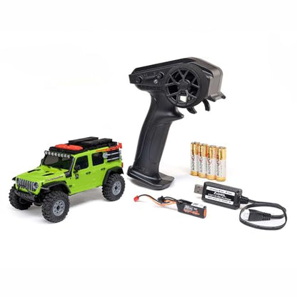 Axial SCX30 1/30 Jeep Wrangler JLU 4X4 RC Truck, RTR, Green | Brushed RC Rock Crawler, Battery & Charger Included, AXI-2261T1 - color: Green