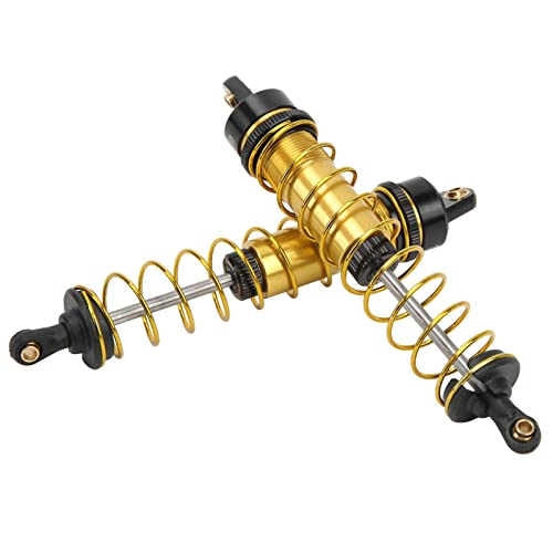RC Shock Absorber 2Pcs 115mm/4.5in, Oil-Filled Adjustable Damper | Assembled with Springs | Fits Axial SCX10 1/10 Crawler Car(Glod) - color: Glod
