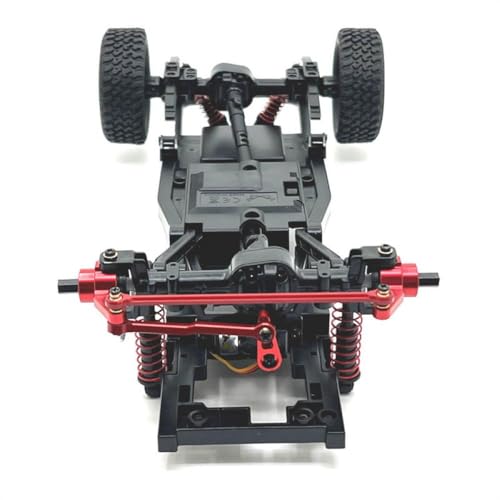 COMODO RC Crawler Steering Link Rod Set 1/12 Scale Metal Servo Arm Steering Cup Compatible with MN D90 MN99S MN78 MN82(Red) - color: Red