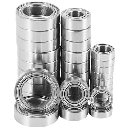 Double Rubber Seal for ZD for Racing DBX-10 10421-S 9102 1/10 rc Car Spare Parts Accessories Modified Pieces 30Pcs Metal Ball Bearing Set