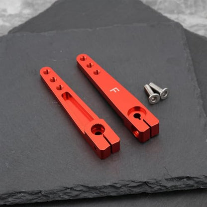 2Pcs 1.75inch 25T Servo Arm Horn Aluminum with Screw Compatible with Futaba Hitec Savox Power HD Servo Motors Fit RC Airplane Car